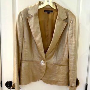 Gold linen evening jacket